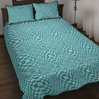 Cyan Filipino Binakol Motifs Quilt Bed Set Mabuhay Philippines Festival Kusikus Pattern LT14 Cyan - Polynesian Pride