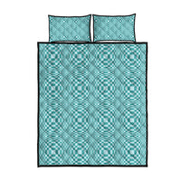 Cyan Filipino Binakol Motifs Quilt Bed Set Mabuhay Philippines Festival Kusikus Pattern LT14 - Polynesian Pride