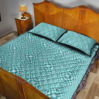 Cyan Filipino Binakol Motifs Quilt Bed Set Mabuhay Philippines Festival Kusikus Pattern LT14 - Polynesian Pride