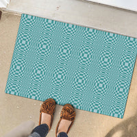 Cyan Filipino Binakol Motifs Rubber Doormat Mabuhay Philippines Festival Kusikus Pattern LT14 - Polynesian Pride