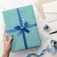 Cyan Filipino Binakol Motifs Wrapping Paper Mabuhay Philippines Festival Kusikus Pattern LT14 - Polynesian Pride