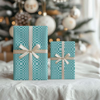 Cyan Filipino Binakol Motifs Wrapping Paper Mabuhay Philippines Festival Kusikus Pattern LT14 - Polynesian Pride