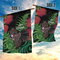 Meri Kirihimete New Zealand Garden Flag Piwakawaka Koru Fern Mix Pohutukawa LT14 - Polynesian Pride