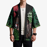 Meri Kirihimete New Zealand Kimono Piwakawaka Koru Fern Mix Pohutukawa LT14 - Polynesian Pride