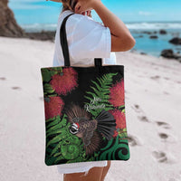 Meri Kirihimete New Zealand Tote Bag Piwakawaka Koru Fern Mix Pohutukawa LT14 - Polynesian Pride