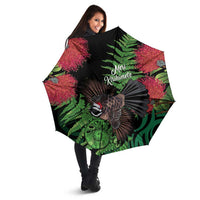 Meri Kirihimete New Zealand Umbrella Piwakawaka Koru Fern Mix Pohutukawa LT14 - Polynesian Pride