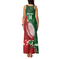 Custom Tonga And Australia Rugby Family Matching Tank Maxi Dress and Hawaiian Shirt Mate Maa Tongan Ngatu Mix Kangaroos Aboriginal LT14 - Polynesian Pride