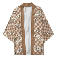 Brown Aloha Hawaii Shell Lei Kimono Palaka Hebrew Cone Honey Cowrie Elegant Curves - Polynesian Pride