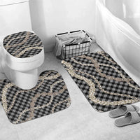 Black Aloha Hawaii Shell Lei Bathroom Set Palaka Hebrew Cone Honey Cowrie Elegant Curves - Polynesian Pride