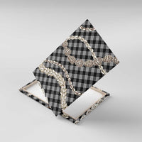 Black Aloha Hawaii Shell Lei Canvas Wall Art Palaka Hebrew Cone Honey Cowrie Elegant Curves - Polynesian Pride