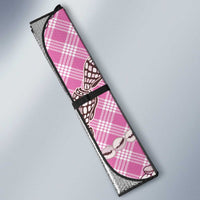 Pink Aloha Hawaii Shell Lei Auto Sun Shade Palaka Hebrew Cone Honey Cowrie Elegant Curves - Polynesian Pride