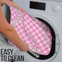 Pink Aloha Hawaii Shell Lei Bathroom Set Palaka Hebrew Cone Honey Cowrie Elegant Curves - Polynesian Pride