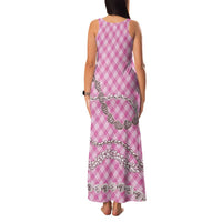 Pink Aloha Hawaii Shell Lei Family Matching Tank Maxi Dress and Hawaiian Shirt Palaka Hebrew Cone Honey Cowrie Elegant Curves LT14 - Polynesian Pride