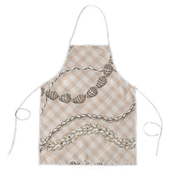 Beige Aloha Hawaii Shell Lei Apron Palaka Hebrew Cone Honey Cowrie Elegant Curves - Polynesian Pride