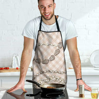 Beige Aloha Hawaii Shell Lei Apron Palaka Hebrew Cone Honey Cowrie Elegant Curves - Polynesian Pride