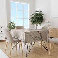 Beige Aloha Hawaii Shell Lei Tablecloth Palaka Hebrew Cone Honey Cowrie Elegant Curves - Polynesian Pride