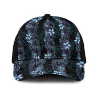 Purple Paradise Hawaii Shell Lei Baseball Net Cap Hawaiian Sunrise Shell Hebrew Cone Plumeria - Polynesian Pride