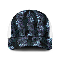 Purple Paradise Hawaii Shell Lei Baseball Net Cap Hawaiian Sunrise Shell Hebrew Cone Plumeria - Polynesian Pride