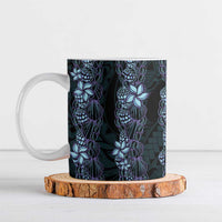 Purple Paradise Hawaii Shell Lei Ceramic Mug Hawaiian Sunrise Shell Hebrew Cone Plumeria - Polynesian Pride