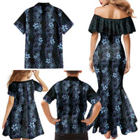 Purple Paradise Hawaii Shell Lei Family Matching Mermaid Dress and Hawaiian Shirt Hawaiian Sunrise Shell Hebrew Cone Plumeria LT14 - Polynesian Pride
