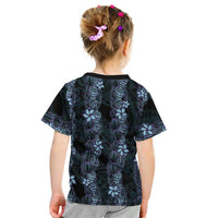 Purple Paradise Hawaii Shell Lei Kid T Shirt Hawaiian Sunrise Shell Hebrew Cone Plumeria - Polynesian Pride
