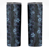 Purple Paradise Hawaii Shell Lei Skinny Tumbler Hawaiian Sunrise Shell Hebrew Cone Plumeria - Polynesian Pride