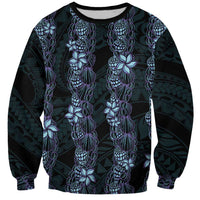 Purple Paradise Hawaii Shell Lei Sweatshirt Hawaiian Sunrise Shell Hebrew Cone Plumeria - Polynesian Pride