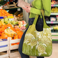 Polynesia Sea Turtle Grocery Bag Happy Valentine Day Polynesian - Gold