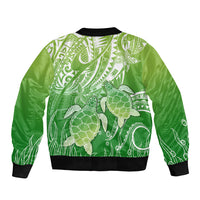 Polynesia Sea Turtle Bomber Jacket Happy Valentine Day Polynesian - Green LT14 - Polynesian Pride