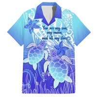 Polynesia Valentine Day Family Matching Long Sleeve Bodycon Dress and Hawaiian Shirt Polynesian Sea Turtle Turquoise Version LT14 Dad's Shirt - Short Sleeve Turquoise - Polynesian Pride