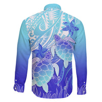 Polynesia Valentine Day Family Matching Tank Maxi Dress and Hawaiian Shirt Polynesian Sea Turtle Turquoise Version LT14 - Polynesian Pride