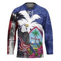 United States Guam Hockey Jersey USA Eagle Guahan Seal Bougainvillea - Polynesian Pride