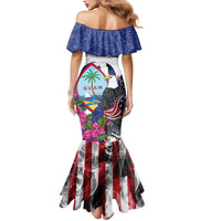 United States Guam Mermaid Dress USA Eagle Guahan Seal Bougainvillea - Polynesian Pride