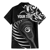 Personalised New Zealand Silver Fern Lacrosse Family Matching Mermaid Dress and Hawaiian Shirt Aotearoa Maori Pattern LT14 - Polynesian Pride