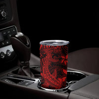 Polynesian Tumbler Cup Red Hawaiian Tribal Hammerhead Shark