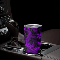 Polynesian Tumbler Cup Purple Hawaiian Tribal Hammerhead Shark