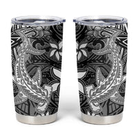 Polynesian Tumbler Cup Black Hawaiian Tribal Hammerhead Shark
