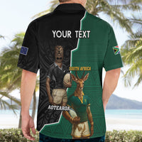 Personalised New Zealand And South Africa Rugby Hawaiian Shirt 2024 All Black Springboks Mascots Together LT14 - Polynesian Pride