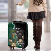 Personalised New Zealand And South Africa Rugby Luggage Cover 2024 All Black Springboks Mascots Together LT14 - Polynesian Pride