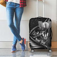 Personalised All Black New Zealand Darts Luggage Cover Aoteroa Fern Maori Galaxy Style LT14 - Polynesian Pride