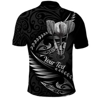 Personalised All Black New Zealand Darts Polo Shirt Aoteroa Fern Maori Galaxy Style LT14 - Polynesian Pride