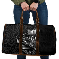 Personalised All Black New Zealand Darts Travel Bag Aoteroa Fern Maori Galaxy Style - Polynesian Pride