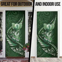 Personalised All Green New Zealand Darts Door Cover Aoteroa Fern Maori Galaxy Style LT14 - Polynesian Pride