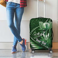 Personalised All Green New Zealand Darts Luggage Cover Aoteroa Fern Maori Galaxy Style LT14 - Polynesian Pride