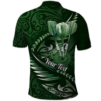 Personalised All Green New Zealand Darts Polo Shirt Aoteroa Fern Maori Galaxy Style LT14 - Polynesian Pride