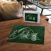 Personalised All Green New Zealand Darts Puzzle Aoteroa Fern Maori Galaxy Style - Polynesian Pride