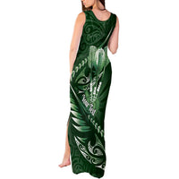Personalised All Green New Zealand Darts Tank Maxi Dress Aoteroa Fern Maori Galaxy Style LT14 - Polynesian Pride