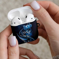 Personalised All Blue New Zealand Darts AirPods Case Aoteroa Fern Maori Galaxy Style - Polynesian Pride