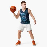 Personalised All Blue New Zealand Darts Basketball Jersey Aoteroa Fern Maori Galaxy Style LT14 - Polynesian Pride