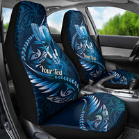 Personalised All Blue New Zealand Darts Car Seat Cover Aoteroa Fern Maori Galaxy Style LT14 - Polynesian Pride